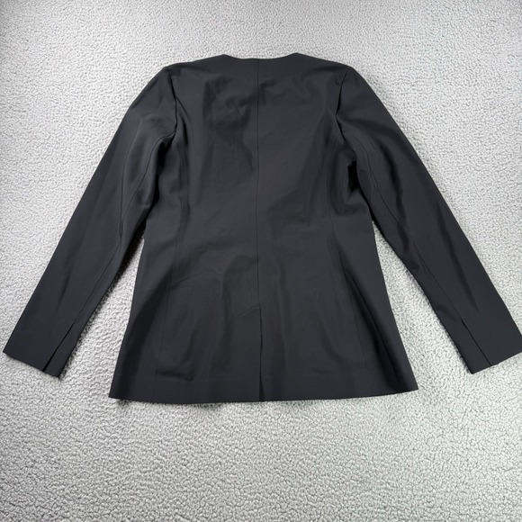 Athleta Avenue Blazer Womens 8 Black One Snap Zip Pockets Stretch Career 982816 - Picture 8 of 11